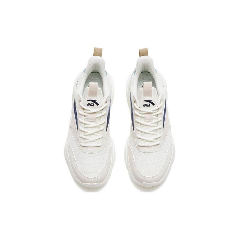 Anta Anti-Slip And Wear-Resistant Lightweight Low-Top Sports Casual Shoes White Gray Blue Sneakers 912318831-3