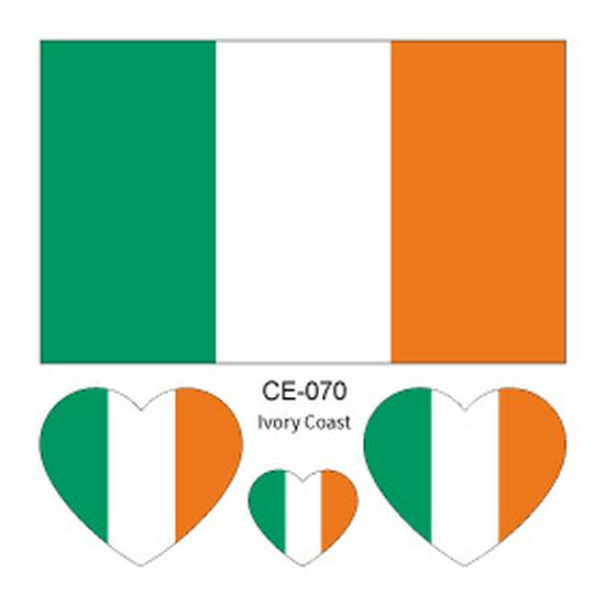 

World Cup 2026 National Flag Waterproof Tattoo Stickers for Sports 60x60 mm