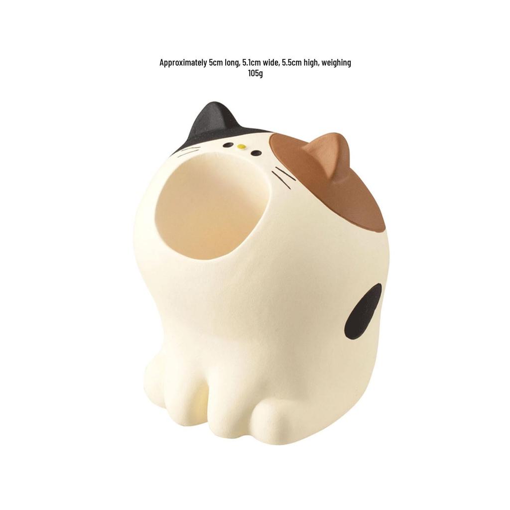 ZAKKA Shiba Inu & Pink Rabbit Pen and Paperclip Holder - Japanese Creative Office Stationery Ornament