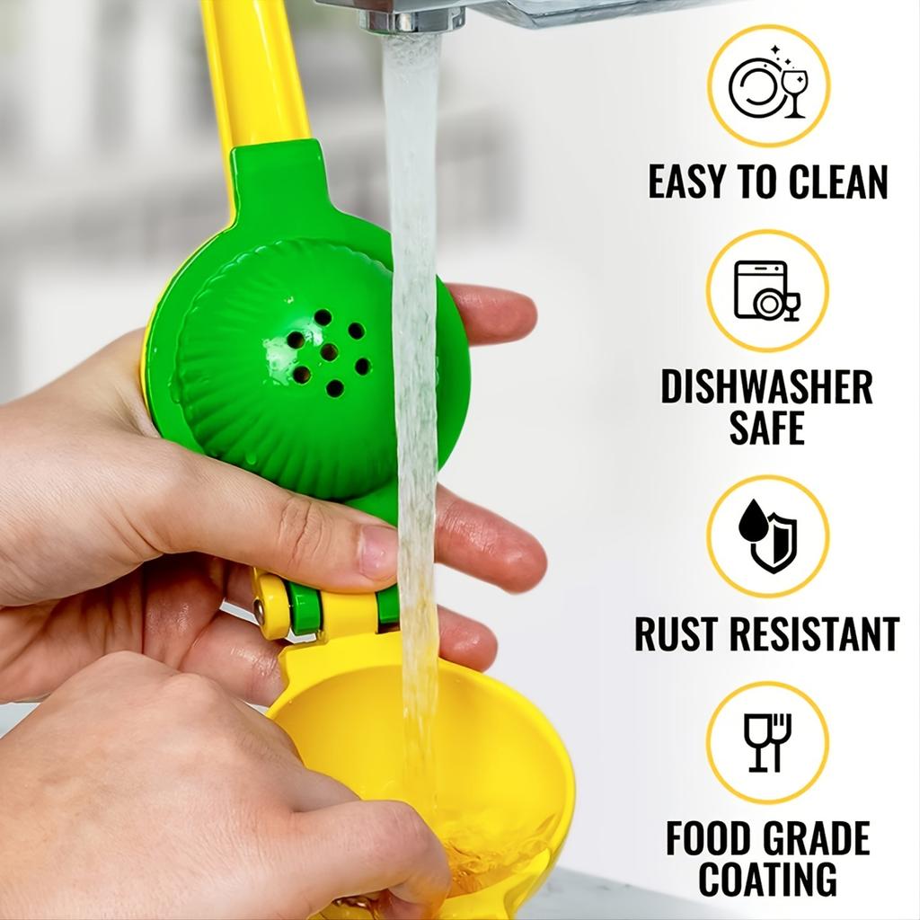 1pcs Lemon Lime Squeezer - 2-In-1 Hand Juicer for Effortless Juice Extraction - Durable and Easy to Clean