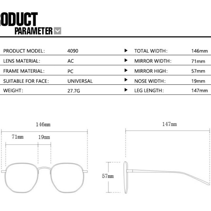 Non-polarized Sunglasses Women Men Trendy Style Sun Glasses Square Eyeglasses Protection Streetwear Eyewear