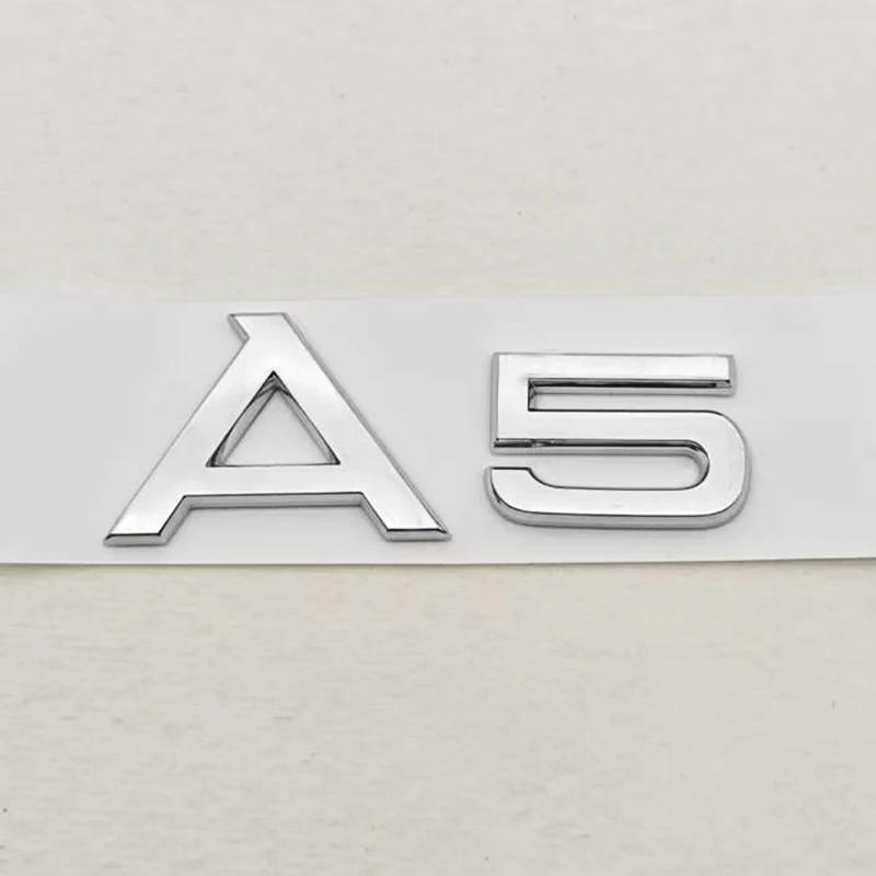 3D ABS Araba Harfleri Logo A5 Q5 Arka Bagaj Rozeti Çıkartma Amblem Çıkartmaları Audi Q5 A5 İçin Oto Kuyruk Aksesuarları