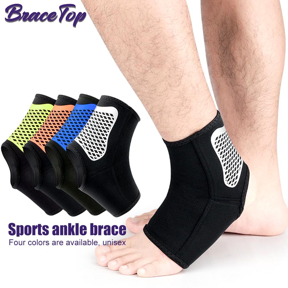 Bracetop Compression Ankle Brace Support for Football Basketball Sports Protective Gym Accessory 1 Pc