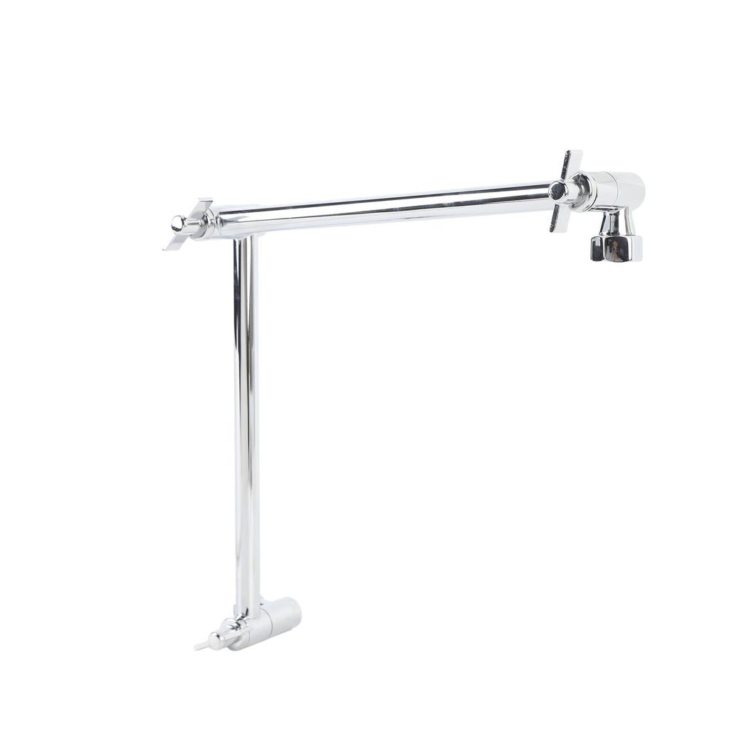 18in Shower Extension Arm Shower Head Extender Adjustable Angle Height Adjustable for US Standard Rain Handheld Shower