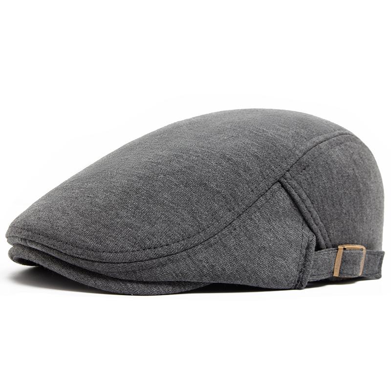 Fashion Unisex Beret Men Autumn Winter Knitted Cotton Flat Cap Women Warm Hat Soft Berets Vintage Casual Newsboy Caps Adjustable