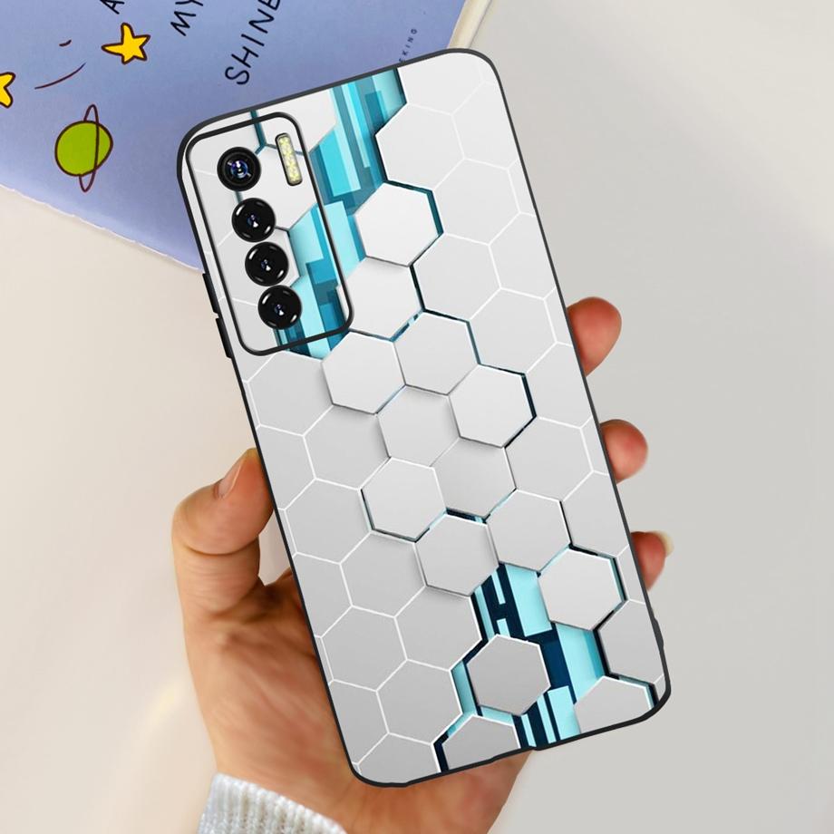 For Tecno Camon 17 Pro / Camon17 CG6 CG8 Case Cute Cartoon Dragon Astronaut Pattern Luxury Soft Silicon Phone Bumper Back Cover