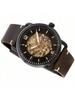 Herren-Automatik-Uhr für Pendler, mit schwarzem rundem Zifferblatt und braunem Lederarmband, perfekt für beide Anlässe. ausgezeichneter Geburtstag oder Feiertag. ME3158