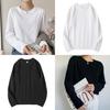 Cotton Long Sleeve T Shirt For Women Men Casual Basic With Round Neck For Spring