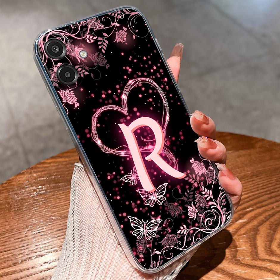 Phone Case For Samsung Galaxy A06 A07 4G 5G Cute Butterfly Letter Clear Silicone Protective Cover For SamsungGalaxyA06 A07 Funda