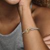 S925 Silver Keith Haring "Glowing Heart" T-shaped Buckle Gold and Silver Two-color Bracelet For Womens Birthday Gifts
