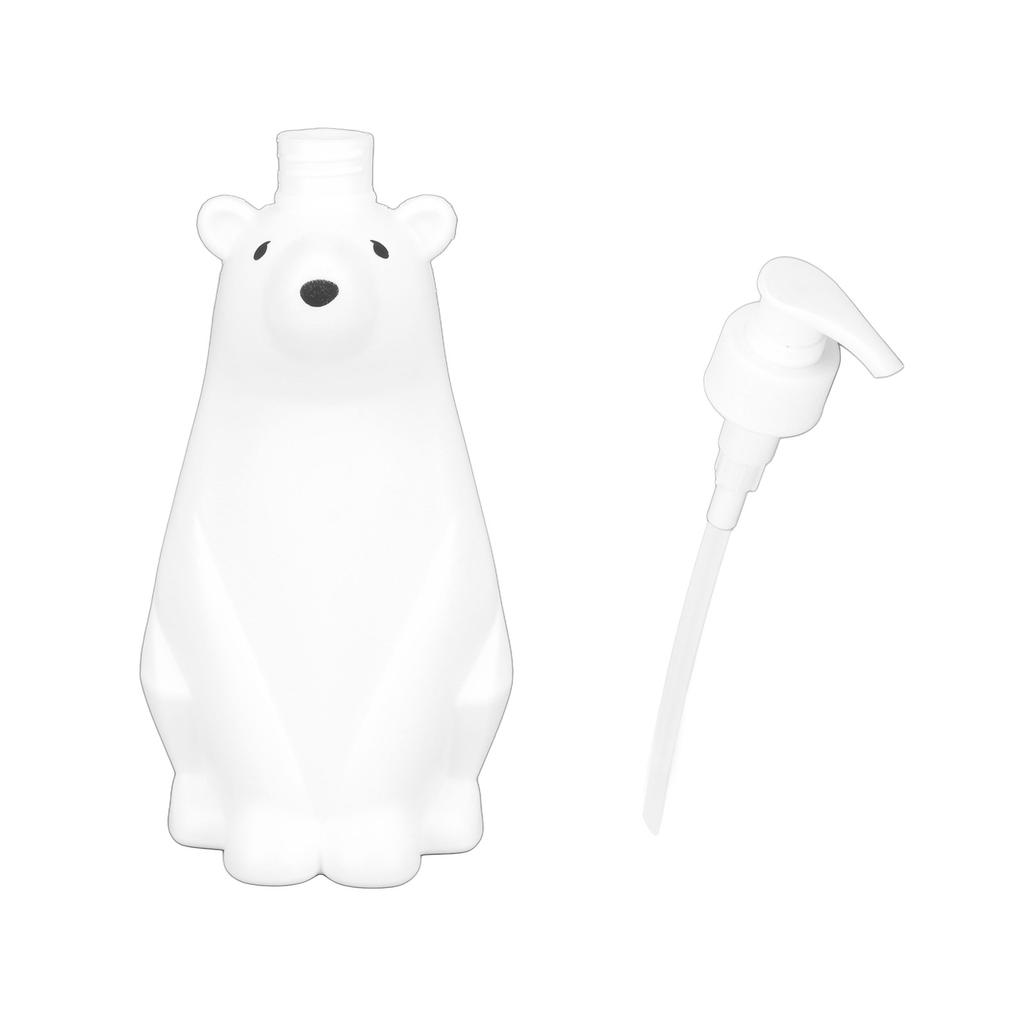 Shampoo Dispenser White Bear Style Pump Type PP PE Widely Used Shower Bottles for Bathroom Washroom