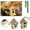 Wooden Mini Bird Cage Outdoor Hanging Birdhouse Box Wooden Bird Parrot Nest Bird Products Garden Bird Cages Home Yard Decoration