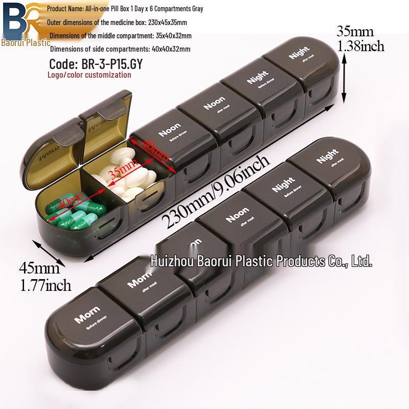 7-Day Round Petal Pill Box: Compact 7-Grid Medicine Organizer for Travel