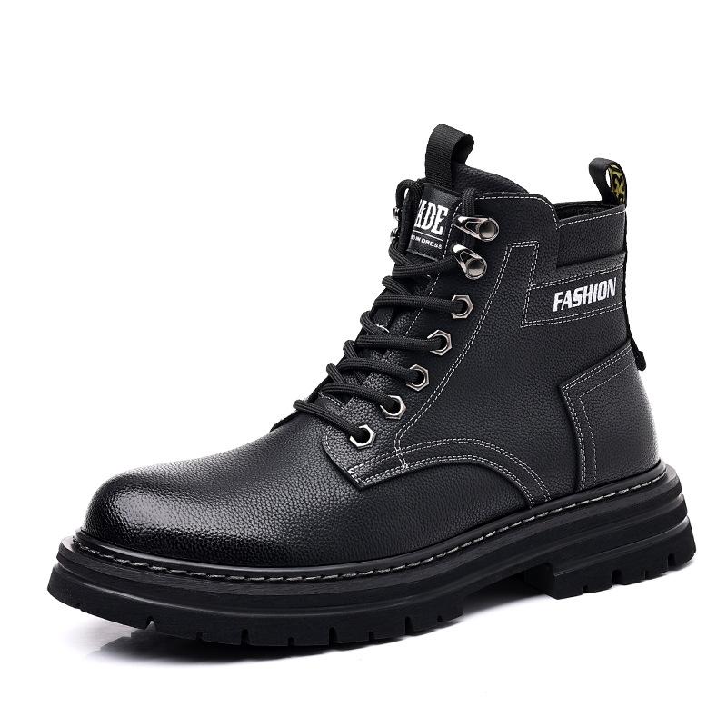 Martin Boots 2025 Winter New Snow Boots Men's Velvet Warm Northeast Cotton Shoes Trendy Shoes