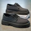 Zapatos de Hombre Negocios Verano Casual Británico Zapatos de Vestir Negros Zapatos Formales Plataforma Retro Lona Zapatos para Dedo Gordo Zapatos de Oficina