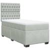 Vidaxl Continentale Bed met Matras, Lichtgrijs, Fluweel, 90x200 Cm