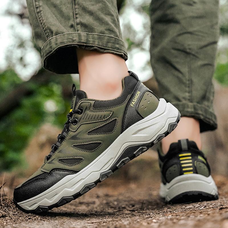 Hiking Shoes Men Shoes Anti-slip Low-top Sports Shoes Men Lace-up Wear-resistant Soft Breathable Casual Running Shoes Men