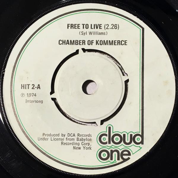 

7inch Record CHAMBER OF COMMERCE Free To Live HIT2 Cloud One 1974 UK SoulFunk Used