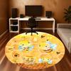 1pc Bee Honeycomb Round Chair mat Area Rug - Non-Slip, Floor Mat for Office, Bedroom, and Indoor Decor c1125129