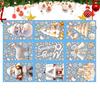 Holiday Santa Claus Snow Window Decal New Year Christmas Window Stickers Waterproof Static Display Window Glass Stickers