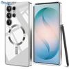S26Ultra Magnetic For Magsafe Case For Samsung Galaxy S26 S25 Edge S24 S23 FE Ultra Plus S26+ Soft Clear Plating Silicone Shell