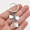 1pc Fashionable Iron Alloy Keychain with Heart, House, And Key Charms Classic Keyring for Bags Pendant Accessory Ideal Valentine'S Day Gift