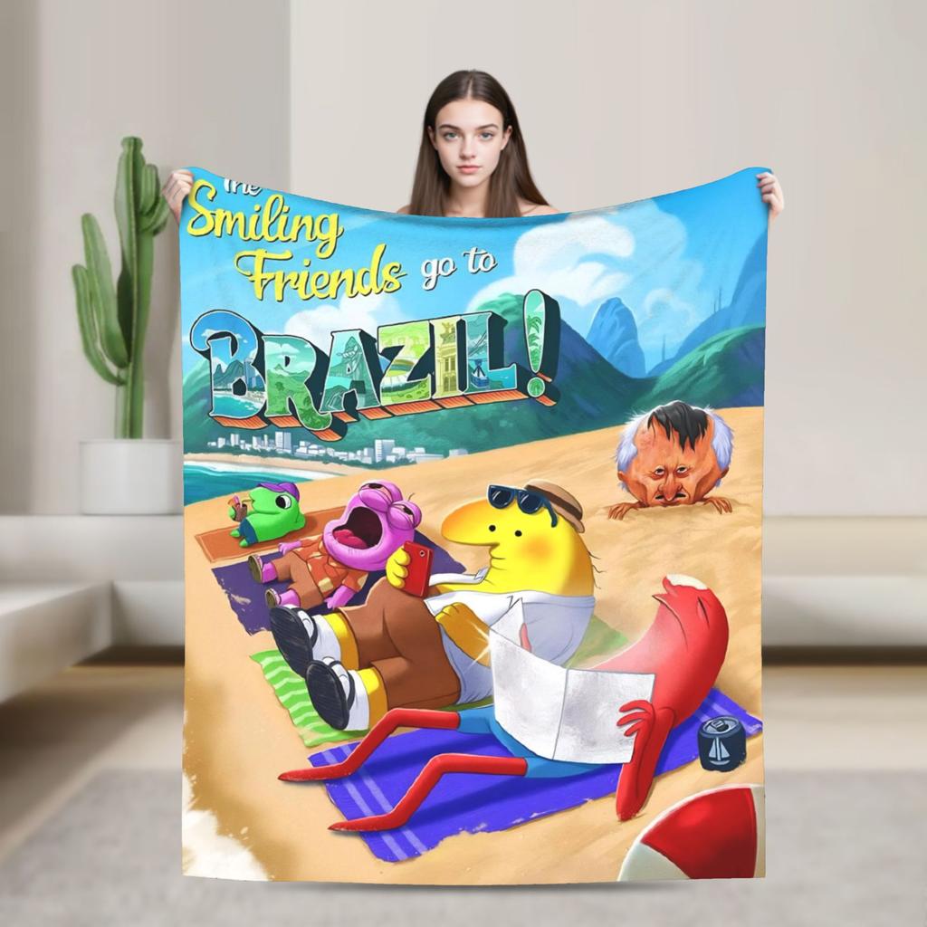 Smiling Friend Games Blanket Quality Warm Soft  Throw Blanket Spring Travel Office Home Decor Novelty Bedspread