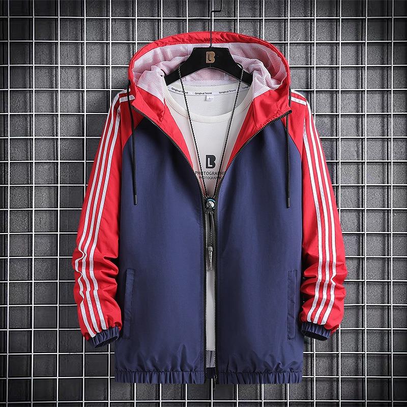 Spring Jacket Men's Youth Sports Tops Casual Hooded Cardigan Jackets Casual All-match Men's Clothing