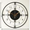 Morden Metal & Wooden Wall Clock for Living Room Bedroom Office Kitchen Stylish Wall Clock for Home and Hall Designer