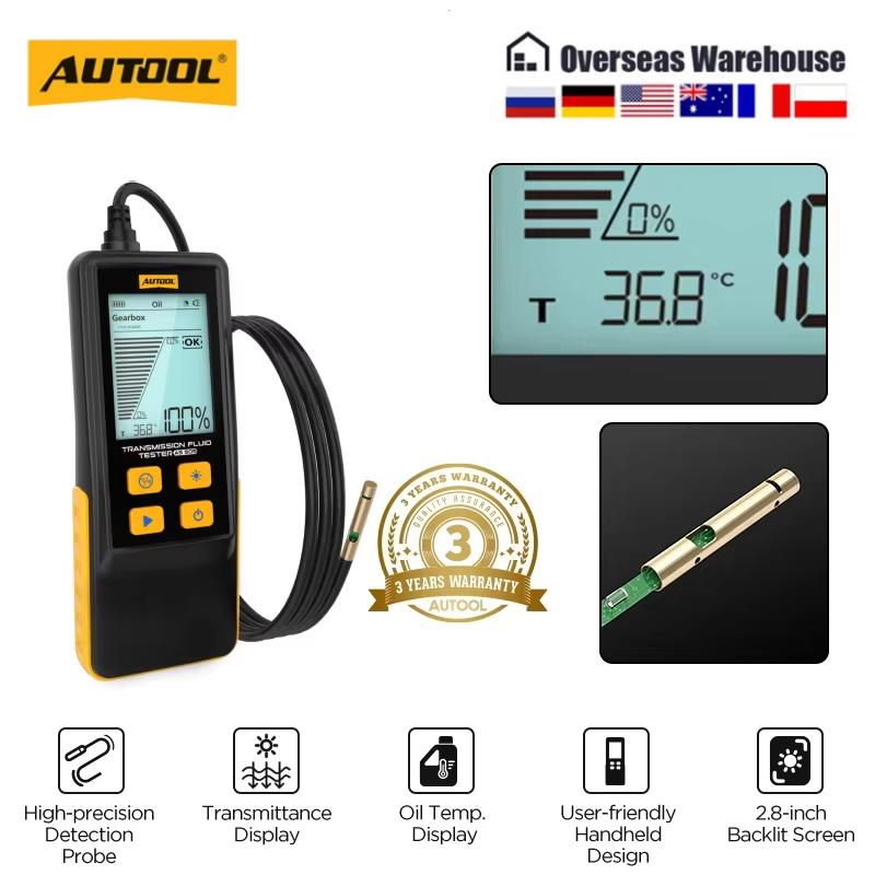 AUTOOL AS505 ATF Exchanger Transmission Oil Tester Digital Display for Petrol& Diesel Car Engine Transmission Repair Tools