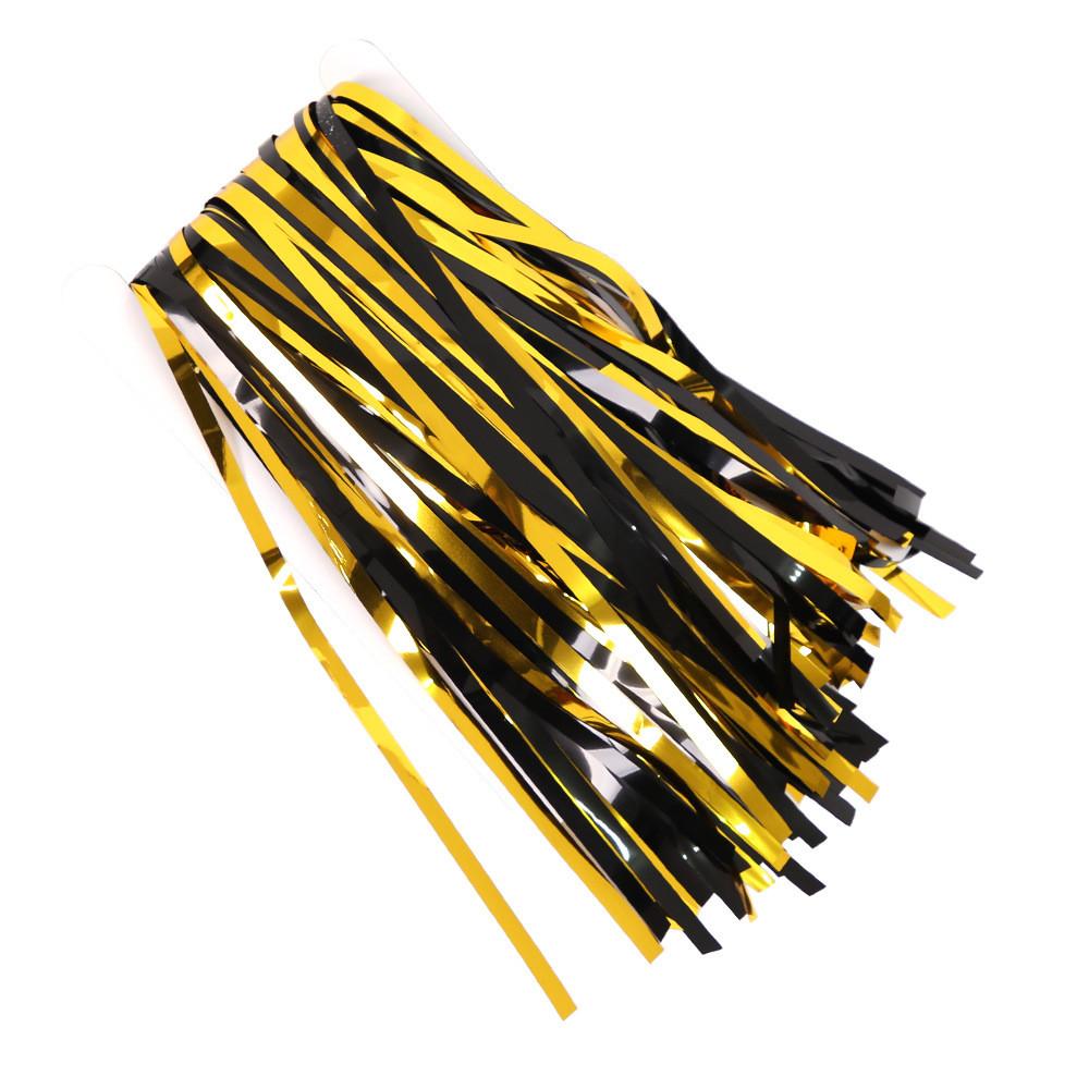 Black Sophisticated And Gold Rain Curtain For Halloween Party Displays And Backdrops Decorative