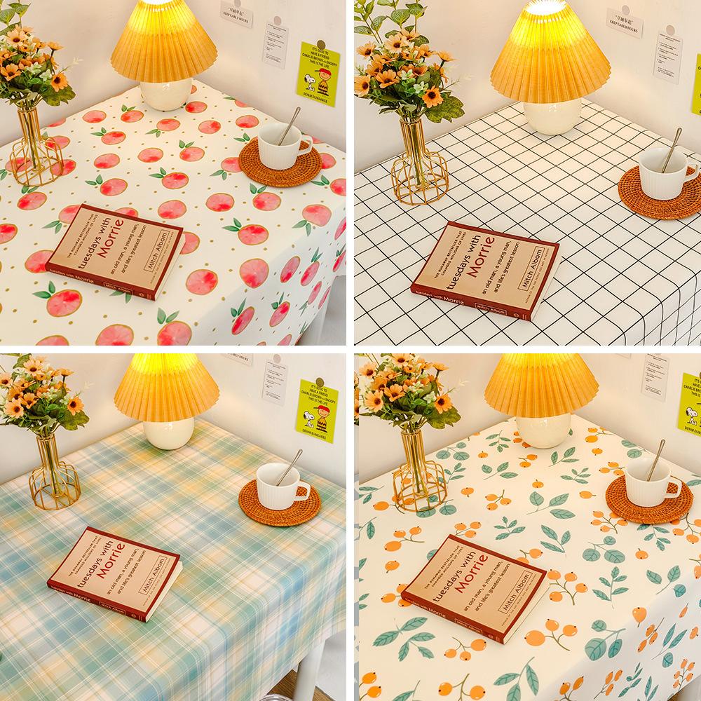 Small Fresh Student Flannel Tablecloth Desk Bedside Table Coffee Table Cover Cloth Photo Background Picnic Cloth