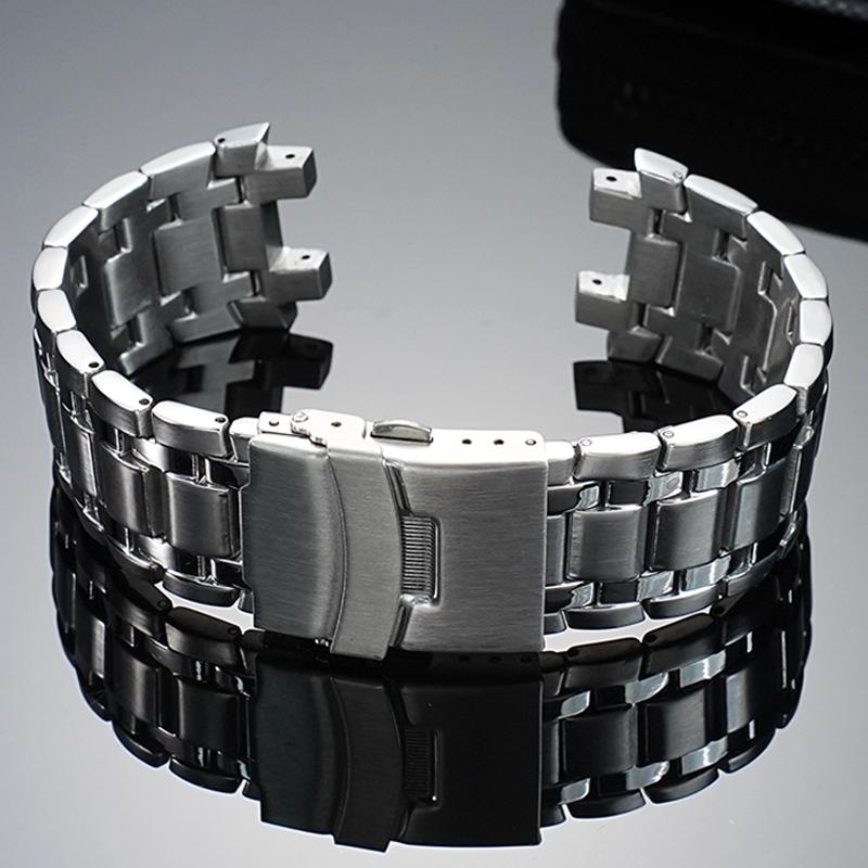 Dla Casio Edifice seria metalowa EF-539 Stalowa Bransoleta 5118 Stal Nierdzewna Biznesowa Bransoleta Zegarka Męska Wklęsło-Wypukły Interfejs Pasek Zegarka