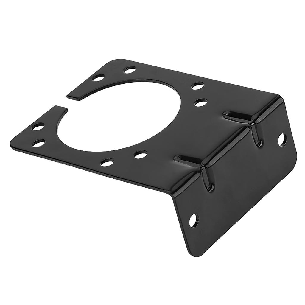 Black Metal Mounting Bracket Holder for 7 Pin Caravan Towing Trailer Connector Plug Socket