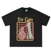 Sir Loin Steak Ritter Lustiges Meme T-Shirt Unisex Unisex Mode T-Shirt Sommer Kurzärmelig Locker Lässig Baumwolle Übergroße T-Shirts
