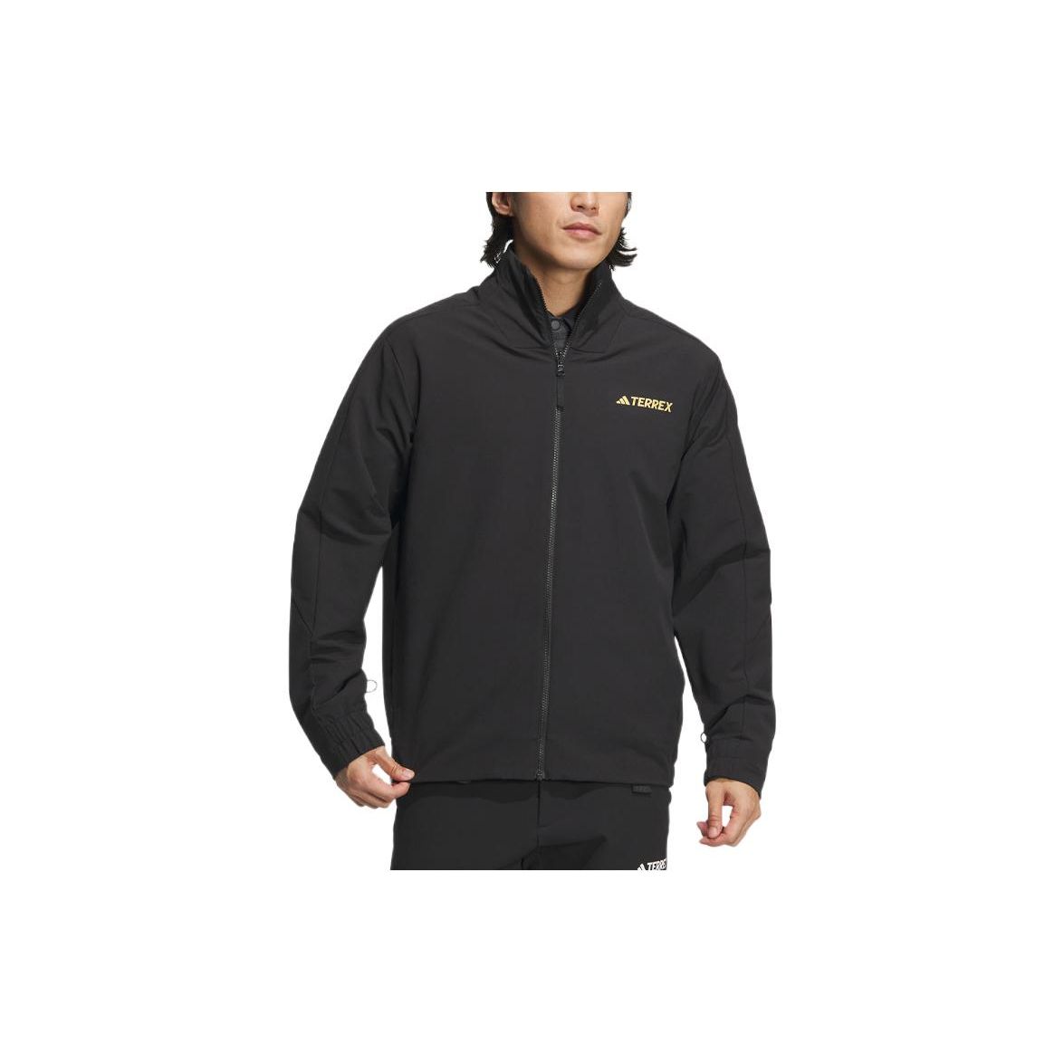 

Adidas Solid Color Loose Cotton Jacket Unisex Jackets Black HY4721 XL
