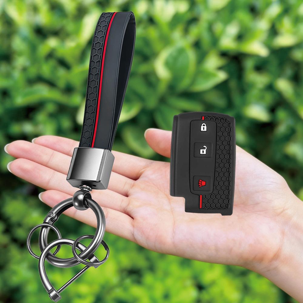 Silicone Car Remote Key Cover Key Fob Accessories Case for TOYOTA Corolla Verso 2004 2006 2007 Prius Gen 20 2005 2008 Keychain