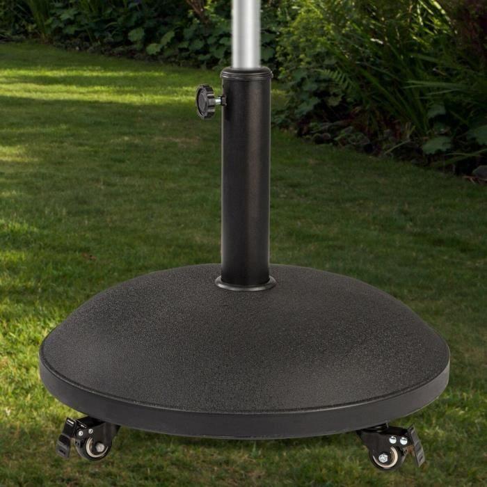 Base pour parasol - Aktive - 50 x 34 x 50 cm - Acier - Ciment - Robuste et stable