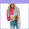 Leopardenmuster Pullover für Damen mit Farbblock-Strick für Streetwear Herbst Winter