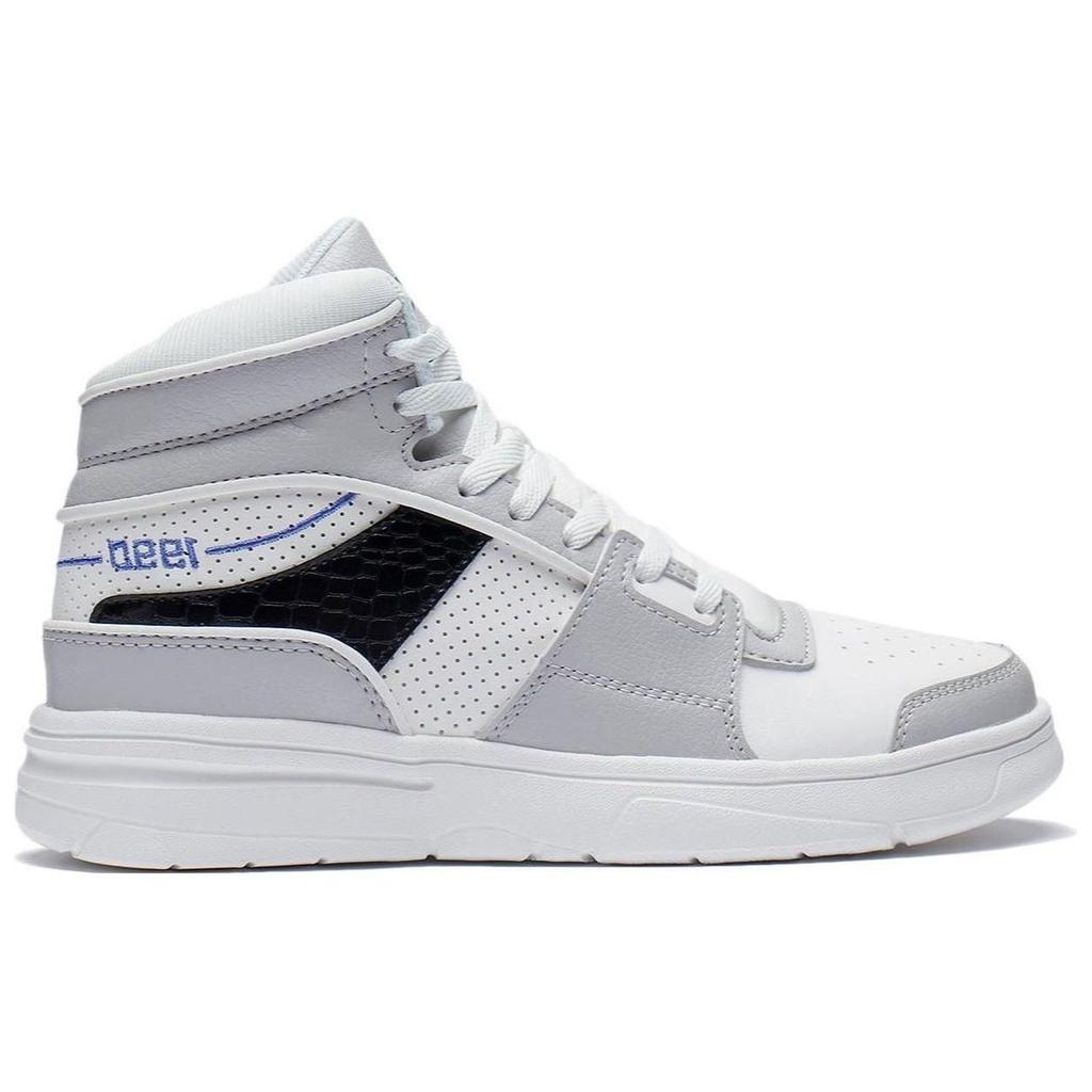 Li Ning Wave Slip Resistant, Abrasion Resistant, Lightweight High top Skateboard Shoes Men's Gray Black ABCS097-1