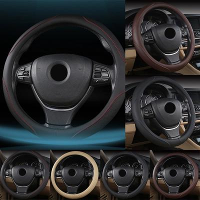 Funda protectora antideslizante para volante de piel sintética de 38 cm/15 pulgadas en color beige