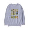 Retro Jarred Pickles Pattern Round Neck Hoodie