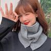 Man Hedging Fake Collar Elastic Hooded Woolen Neck Guard Bib Pullover For Woman'S Single Loop Knit Button Folded Warm Scarf T39