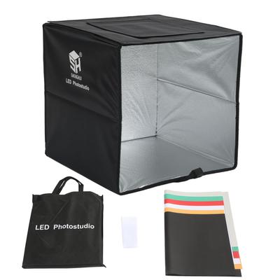 Photo Studio Box Mini Foldable USB Plug Photography Light Box with Background Plates for Shooting
