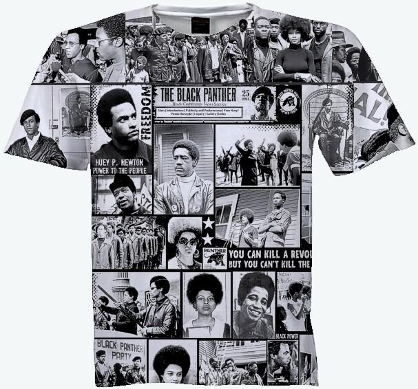 Black Panther Party Collage T-SHIRT. BLACK HISTORY MONTH T-SHIRT. HUEY P. TEE Unisex T-Shirt XXXL