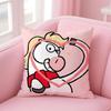 Inspired By Funny BBai Fumas patterns Cushion Cover Pillowcase Short Plush Invisible zipper Room Sofa Cushion Cover