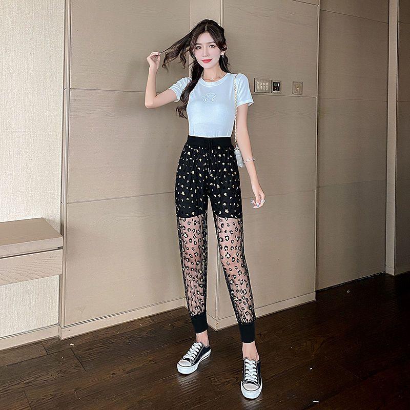 Summer Mosquito and Sunscreen Loose Pants High Waisted Slimming Leggings Lantern Pants Thin Cropped Pants