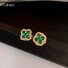 French retro zircon flower earrings, stud earrings, exquisite temperament earrings, niche design