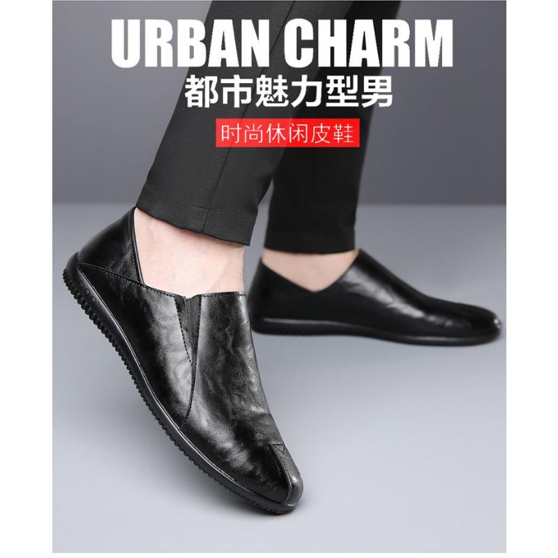 Men S Breathable Slip On Driver Shoes Soft Sole Business Casual Loafers Black