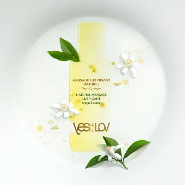 Massage lubrifiant naturel fleur d'oranger YESforLOV